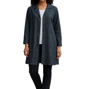 VINTAGE Utex Vinyl Trench Rain Coat Grey Snake Print Waterproof Mobwife Size M